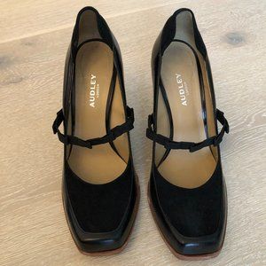 Audley London Black Leather Mary Janes